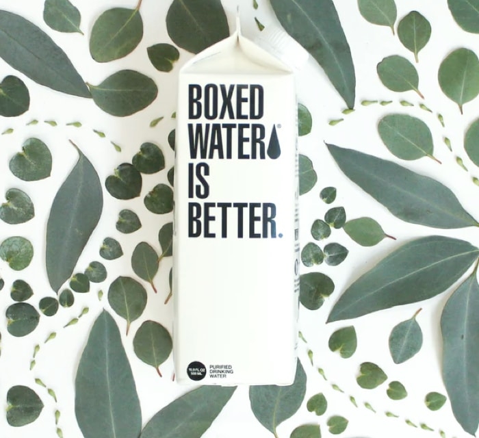 Boxed water photo